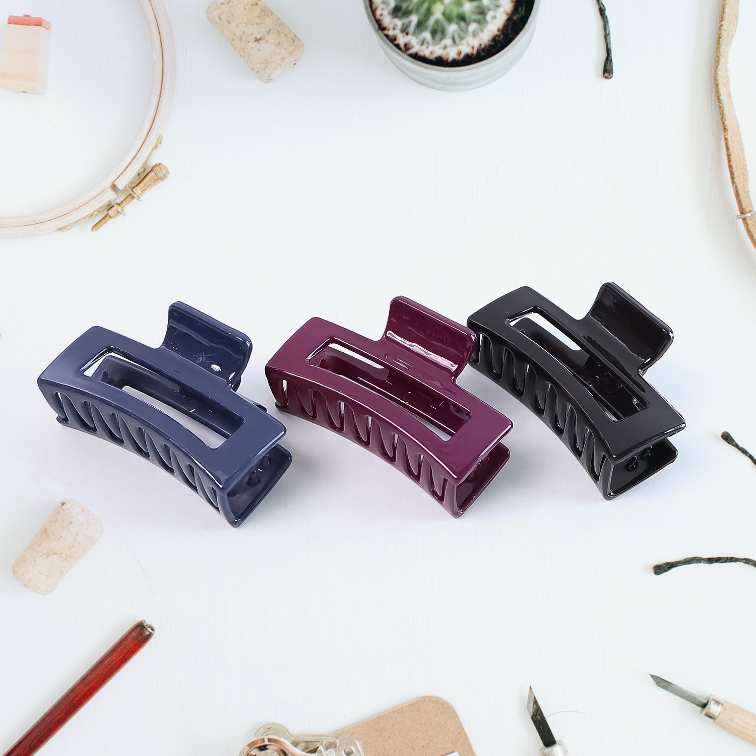 Matte Rectangular Hair Clamp Matte Rectangular Hair Clamp